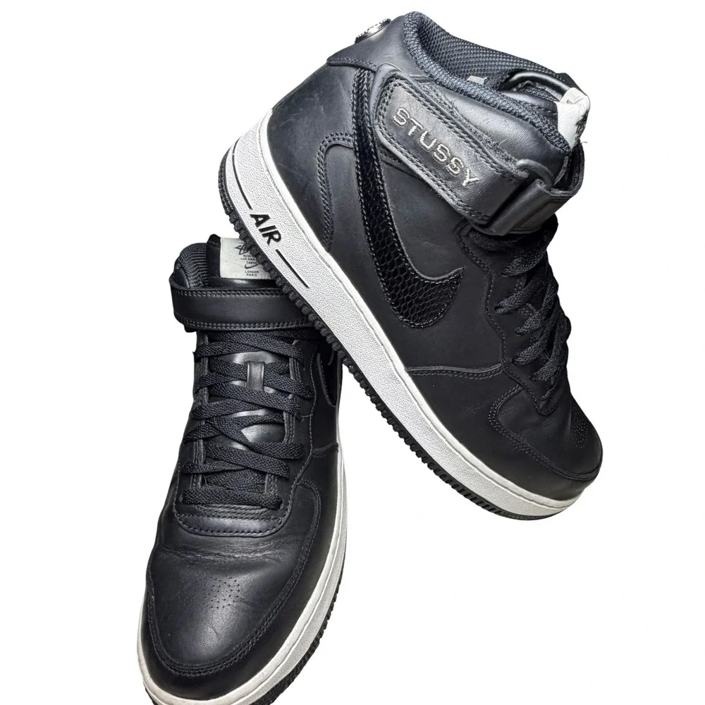 🔥GRAIL ALERT! Nike x Stüssy Air Force 1 Mid 'Black Snakeskin' 🐍👟